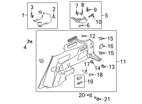 2022 Ford Explorer HOOK - TIE DOWN Diagram for LB5Z-78102B52-AD