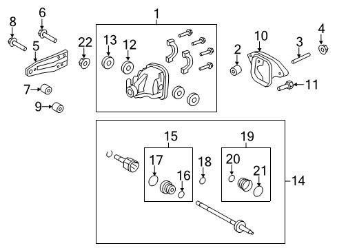 2012 Lincoln Navigator Carrier & Components - Rear Diagram