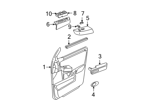 2003 Ford Expedition Front Door Diagram 2 - Thumbnail