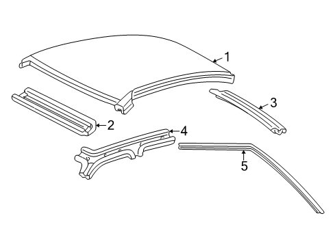 2007 Mercury Grand Marquis Roof & Components Diagram