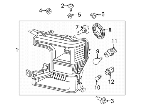 2020 Ford F-250 Super Duty Headlamps, Electrical Diagram 2 - Thumbnail