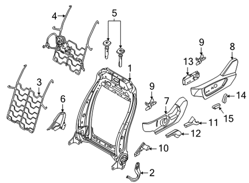 2023 Ford Bronco Sport HANDLE - SEAT BACK ADJUSTING Diagram for LJ6Z-5862418-AA