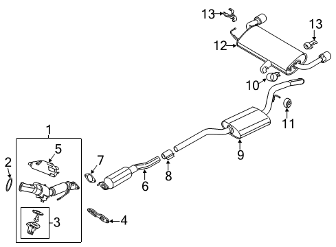 2017 Ford Escape Exhaust Components Diagram 2 - Thumbnail