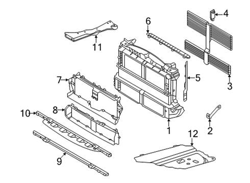 2023 Ford Maverick BRACKET - RADIATOR GRILLE Diagram for NZ6Z-8182-A