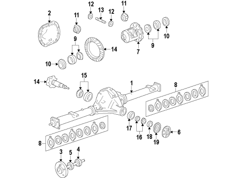 2014 Ford Mustang Rear Axle, Differential, Propeller Shaft Diagram