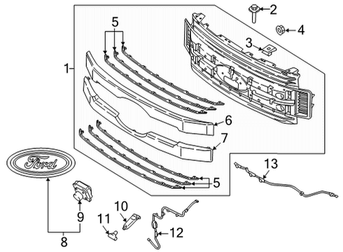 2018 Ford F-250 Super Duty Parking Aid Diagram 5 - Thumbnail