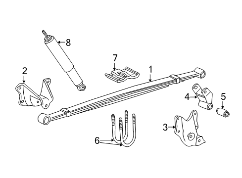 2002 Ford E-350 Econoline Club Wagon Rear Suspension Diagram 1 - Thumbnail