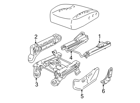 1998 Ford Expedition Valance Seat Cushion Diagram for F75Z7862186CCC