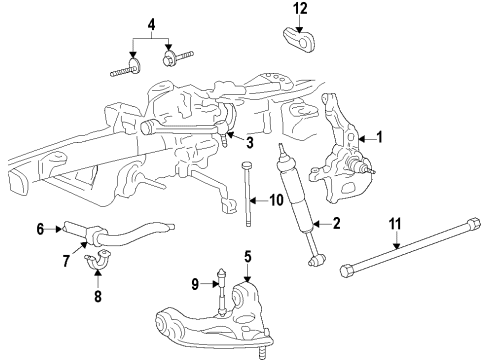 2006 Ford Ranger Front Suspension, Control Arm Diagram 7 - Thumbnail