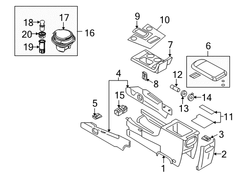 2009 Mercury Sable Center Console Diagram