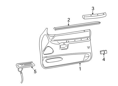 1995 Ford Explorer Panel Assembly Diagram for F5TZ7823943CAD