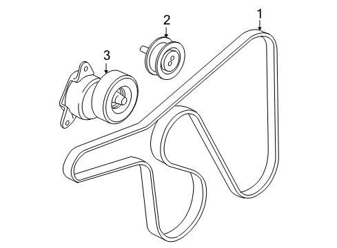 2006 Ford Focus Belts & Pulleys, Maintenance Diagram 2 - Thumbnail