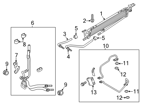 2018 Ford Police Interceptor Sedan Trans Oil Cooler Diagram 1 - Thumbnail