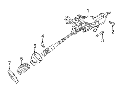 2012 Ford Focus Column Assembly - Steering Diagram for BV6Z-3C529-B