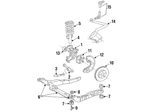 1990 Ford Taurus SHIELD - FRT DISC Diagram for E6DZ2K005A