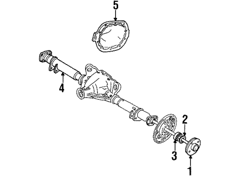 2002 Mercury Grand Marquis Axle Housing - Rear Diagram