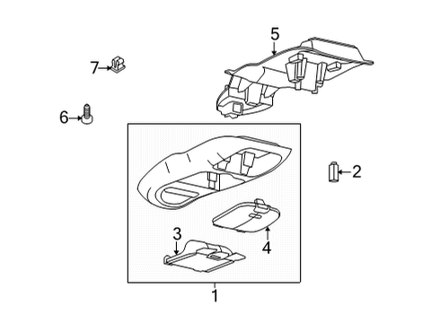 2016 Ford E-350 Super Duty Overhead Console Diagram