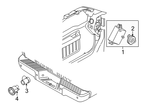 2011 Ford F-350 Super Duty Parking Aid Diagram 1 - Thumbnail