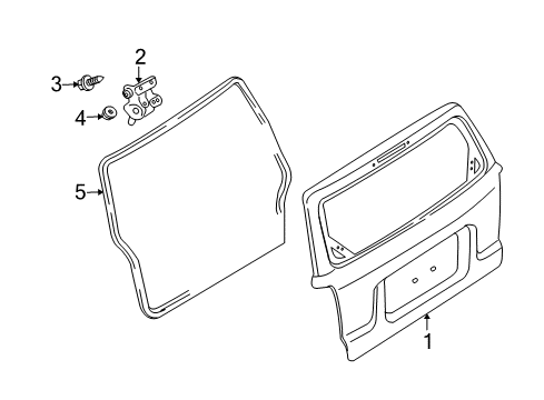 2010 Mercury Mariner Gate & Hardware Diagram 1 - Thumbnail