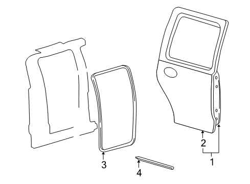 2001 Ford Excursion Rear Door Diagram