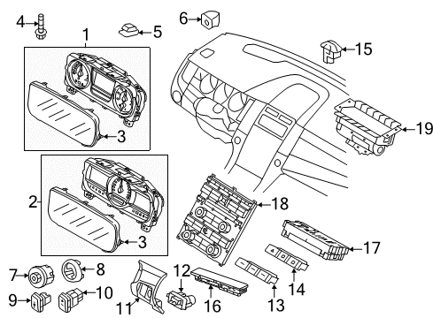 2014 Ford Taurus Switch Assembly Diagram for BG1Z-13D730-AA