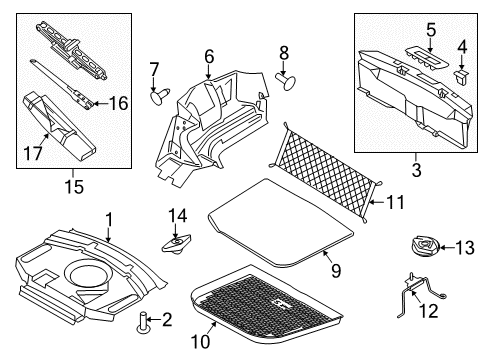 2016 Lincoln MKS Interior Trim - Rear Body Diagram