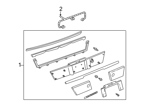 2011 Ford Crown Victoria Reflector Assembly Diagram for 9W7Z-13A565-EB