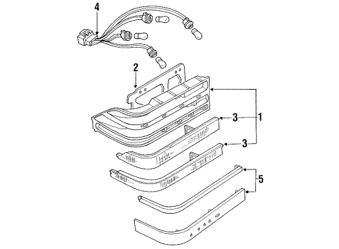 1991 Ford Probe Combination Lamps Diagram 2 - Thumbnail