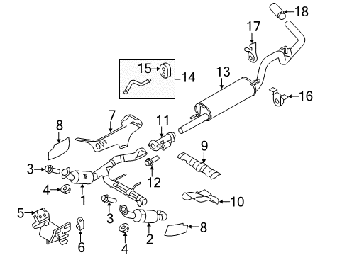 2014 Ford F-150 Exhaust Manifold Assembly Diagram for BC3Z-9431-DA