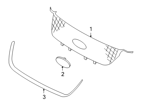 2006 Ford Freestyle Grille - Bumper Diagram for 5F9Z-8200-AAA