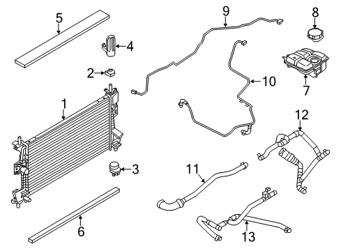 2013 Ford Focus Radiator & Components Diagram 1 - Thumbnail