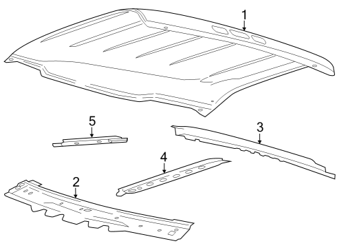 2023 Ford F-150 PANEL ASY - ROOF Diagram for ML3Z-1850202-A