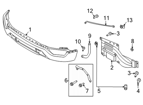 2023 Ford F-150 Bumper & Components - Front Diagram 3 - Thumbnail