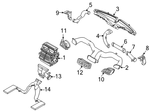 2019 Lincoln MKT Ducts Diagram