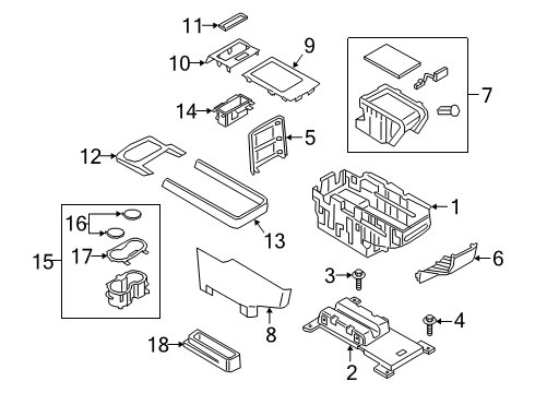 2021 Lincoln Aviator HOLDER - CUP Diagram for LC5Z-7813562-AA