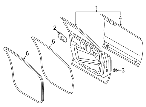 2020 Lincoln Corsair DOOR ASY - FRONT Diagram for LJ7Z-7820125-A