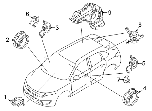 2021 Lincoln Nautilus Sound System Diagram 3 - Thumbnail