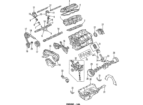 2001 Mercury Villager Kit Gasket Diagram for XF5Z6E078BA