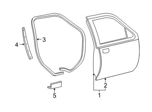 2003 Ford Explorer Sport Trac Seal Diagram for 4L2Z-26247A51-AA