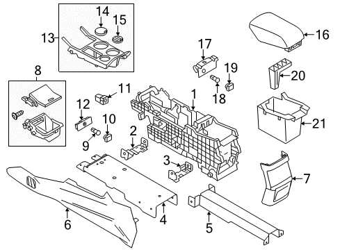 2013 Ford Police Interceptor Utility Console Diagram