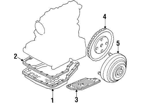 2000 Mercury Villager Pan Assembly - Transmission Oil Diagram for F3XY-7A194-A