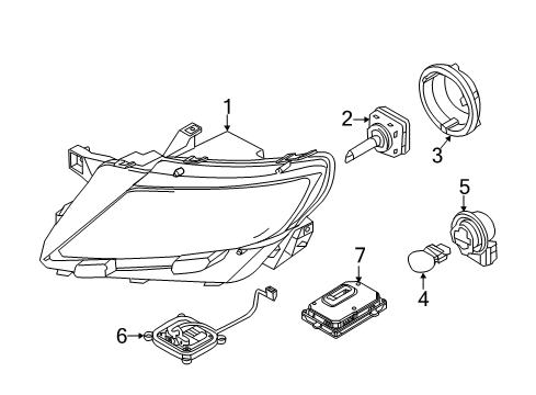 2012 Lincoln MKX Headlamps, Electrical Diagram 2 - Thumbnail