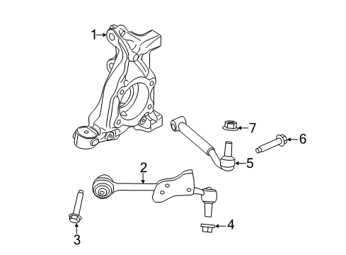 2019 Ford Mustang Front Suspension, Control Arm, Ride Control, Stabilizer Bar Diagram 2 - Thumbnail