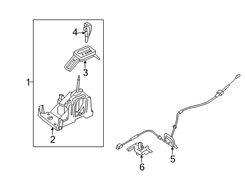 2009 Ford Taurus Housing Assembly - Gear Shift Diagram for 8G1Z-7210-E