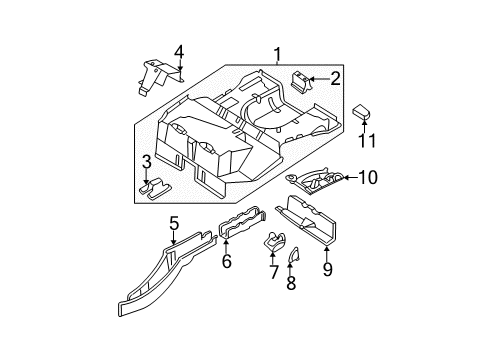 2003 Ford Focus Rear Body - Floor & Rails Diagram 3 - Thumbnail