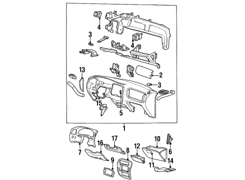 1997 Ford Ranger Instrument Panel Diagram