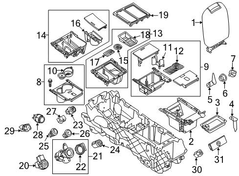 2013 Ford Taurus Switch Assembly Diagram for 1L2Z-14018-AC