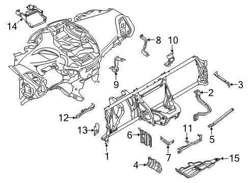 2015 Ford C-Max Insulator - Instrument Panel Diagram for CJ5Z-7801670-A