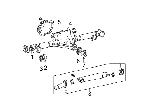 2006 Lincoln Town Car Housing - Rear Axle Diagram for 6W1Z-4010-B