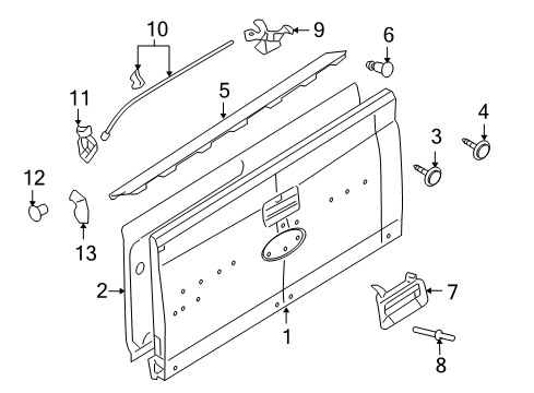 2007 Ford Explorer Sport Trac Tail Gate Diagram